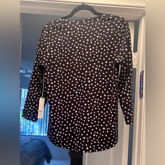 -Chicos Polka Dot V-Neck Women's Top - Picture 5 of 8